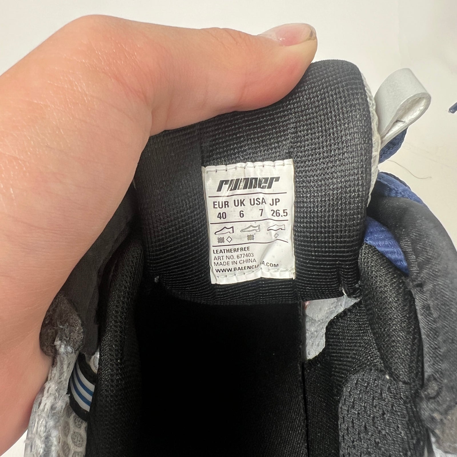 Balenciaga Red/Blue Runner Sneakers Size 40