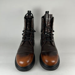 Alexander Mcqueen Brown Leather Boots Size 42
