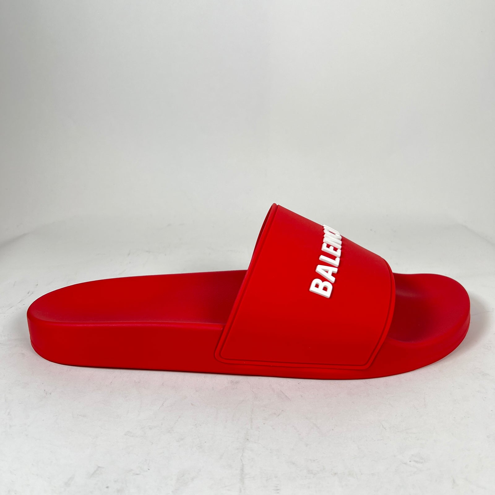 Balenciaga Red Rubber Pool Slide Size 46