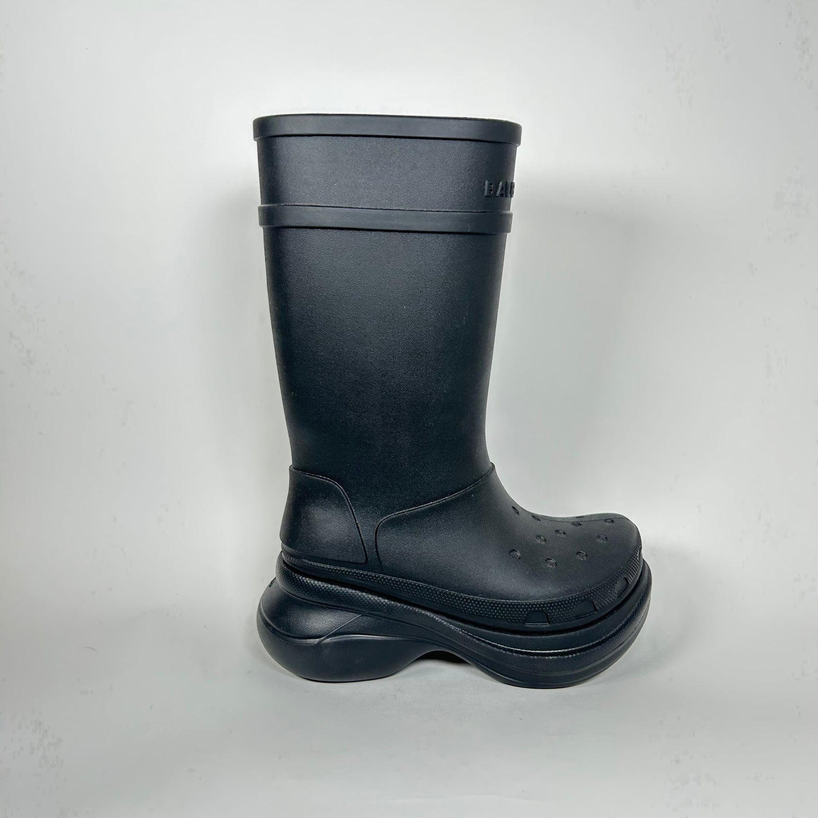 Balenciaga x Croc Black Rubber Boots Size 36