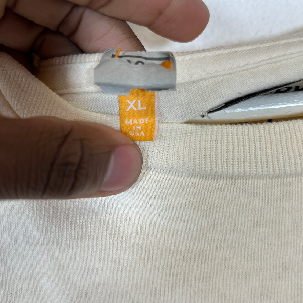 Gallery Dept Cream/Orange French Logo T-Shirt Size XL