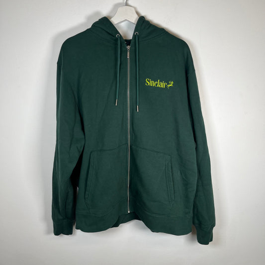 Sinclair Global Green Zip Up Hoodie Size XL