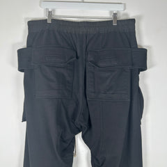 Rick Owens DRKSHDW Creatch Cargo Black Sweats Size XXL