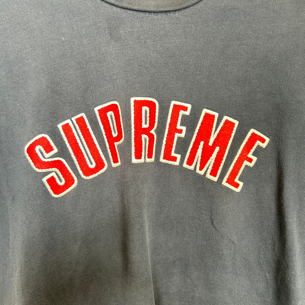 Supreme Navy Arc Logo Tee Size S