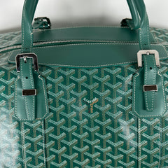 Goyard Goyardine Green Boeing 55 Travel Duffle Bag