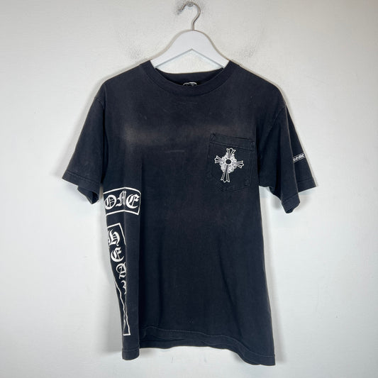Chrome Hearts Black Vintage T-Bar Logo T-Shirt Size M