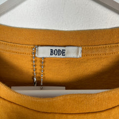 Bode Sequin Spell Out Logo Yellow T-Shirt Size XL