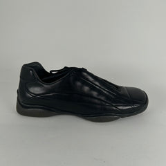 Prada Sport Black Leather Square Toe Trainers Size 9.5