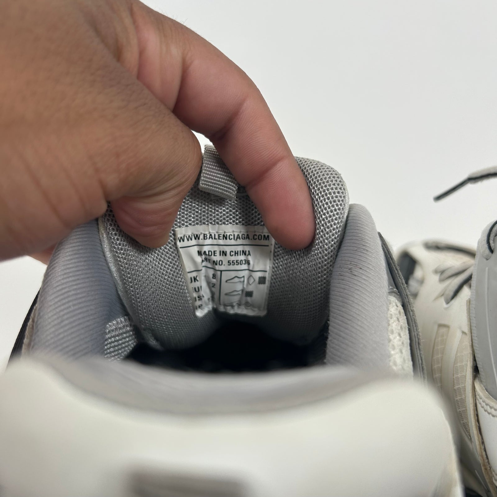 Balencaiga White/Grey LED Track Sneaker Size 42