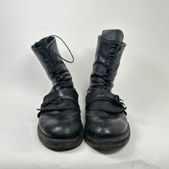 Ernesto Dolani Black Leather Lace Boots Size 10