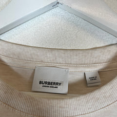 Burberry White Tonal Logo T-Shirt Size L