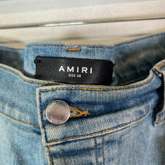 Amiri Cracked Orange Distressed MX1 Jeans