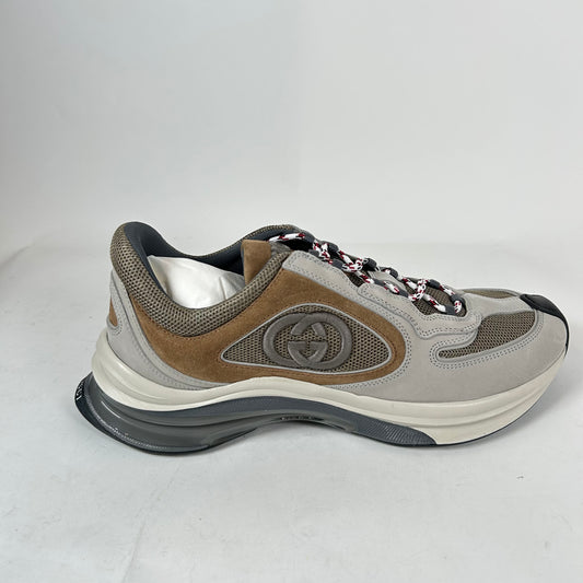 Gucci Gray/Brown Interlocking G Runners Size GG 9.5