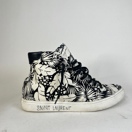 Saint Laurent Floral Malibu Mid Top Sneaker Size 41