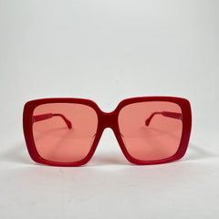 Gucci Red 'I Love You' Square Sunglasses