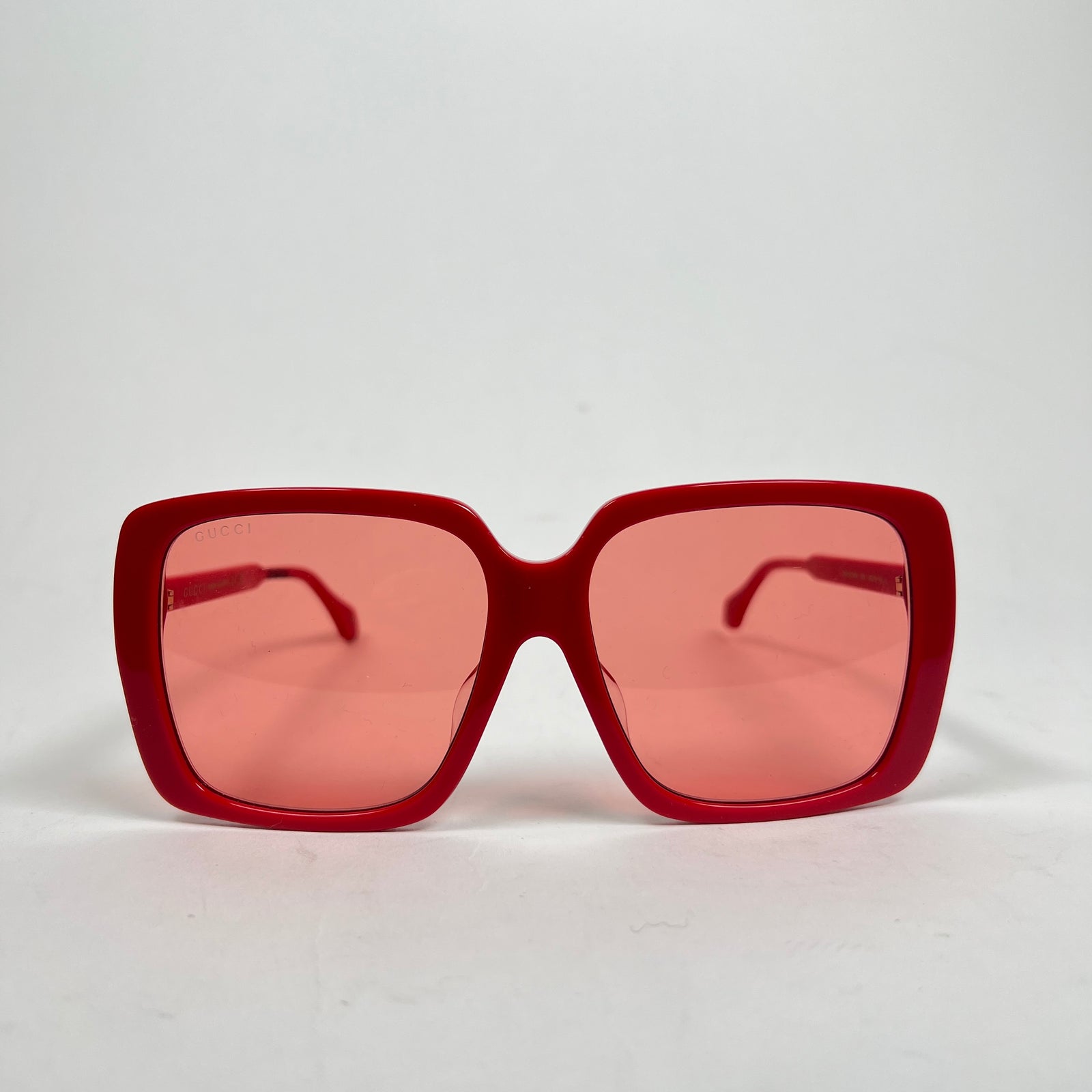 Gucci Red 'I Love You' Square Sunglasses