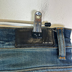 Amiri Dark Wash Indigo Distressed Jeans