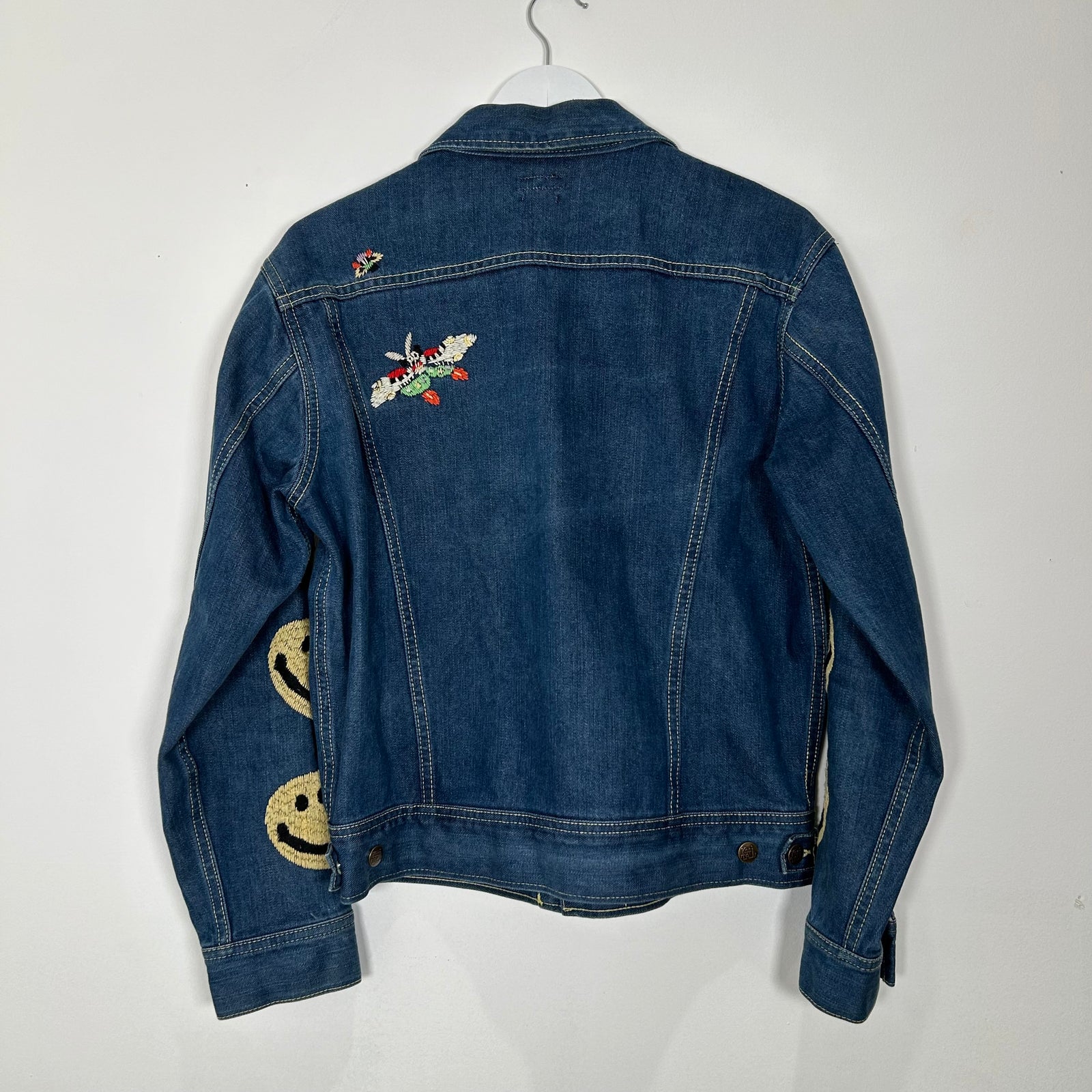 Kapital Smiley Sleeve Jean Jacket Size M