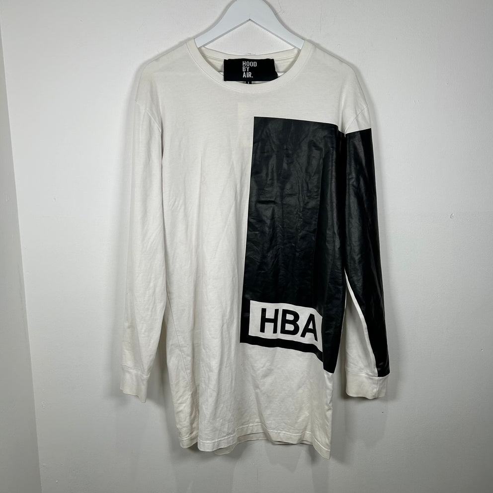 Hood By Air White Logo Longsleeve Shirt Size L