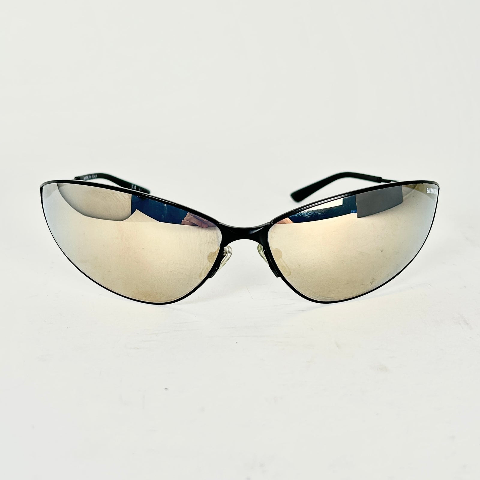 Balenciaga Metal Razor Cat Eye Sunglasses