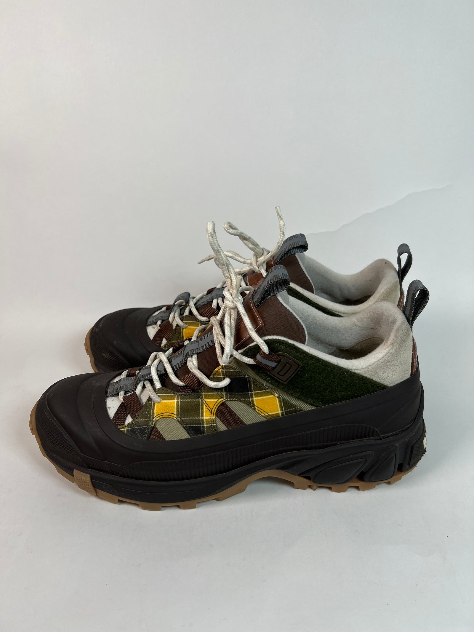 Burberry Arthur Green/Yellow Sneakers Sz 43