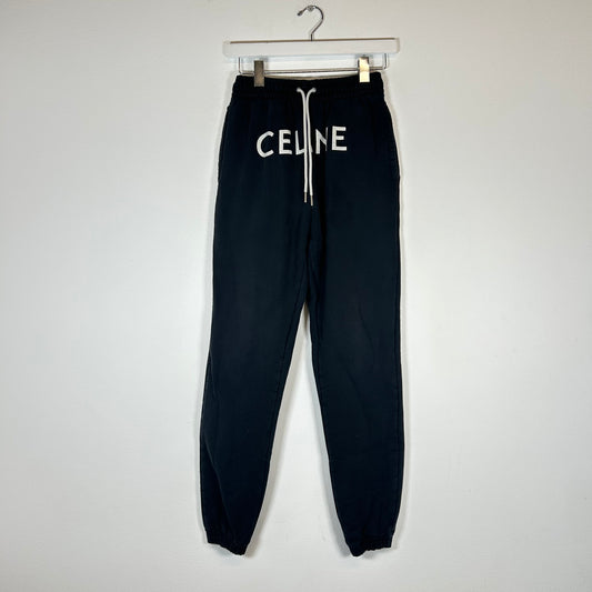 Celine Black Logo Sweatpants Size XS