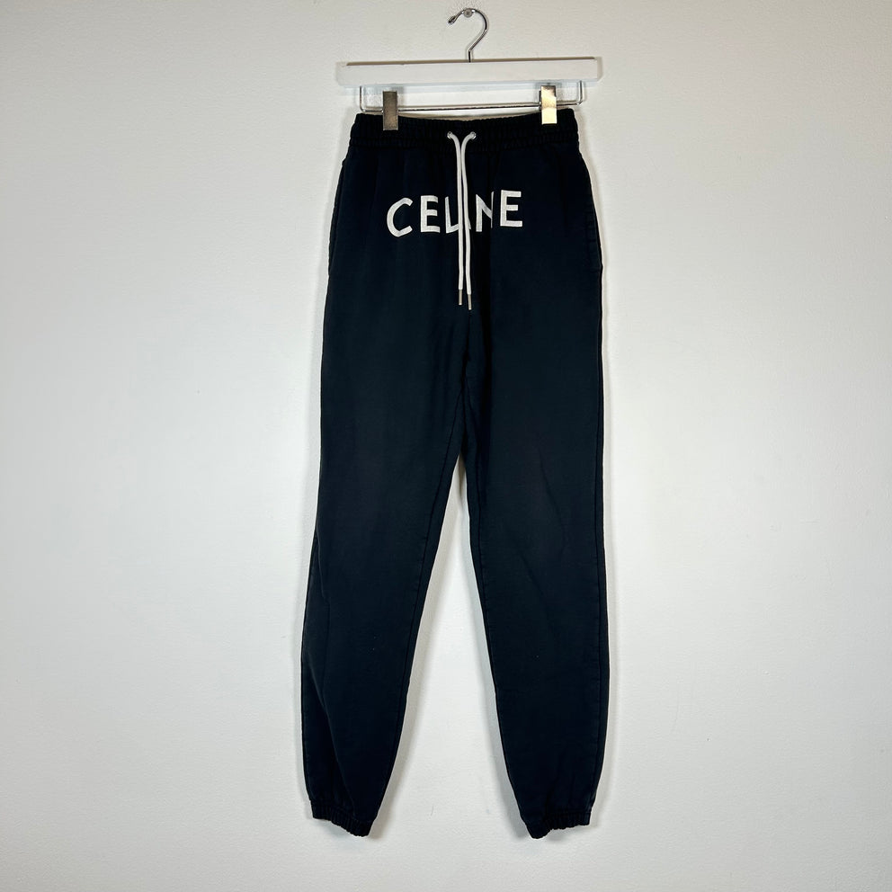 Celine Black Logo Sweatpants Size XS