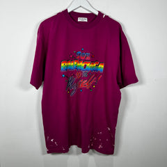 Balenciaga 90/10 Graphic Purple T-Shirt Size S