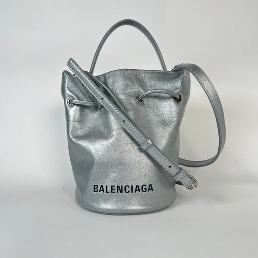 Balenciaga Silver XS Bucket Bag