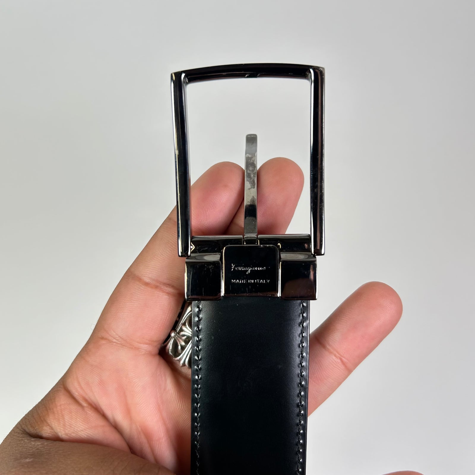 Salvatore Ferragamo Gancini Embossed Reversible Belt
