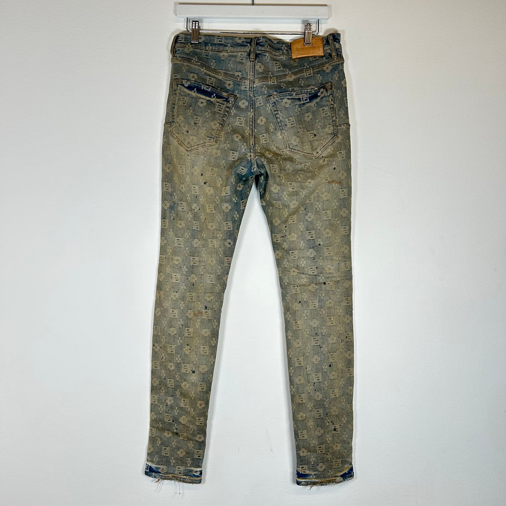 Purple Brand Lightwash Monogram Jeans Size 30