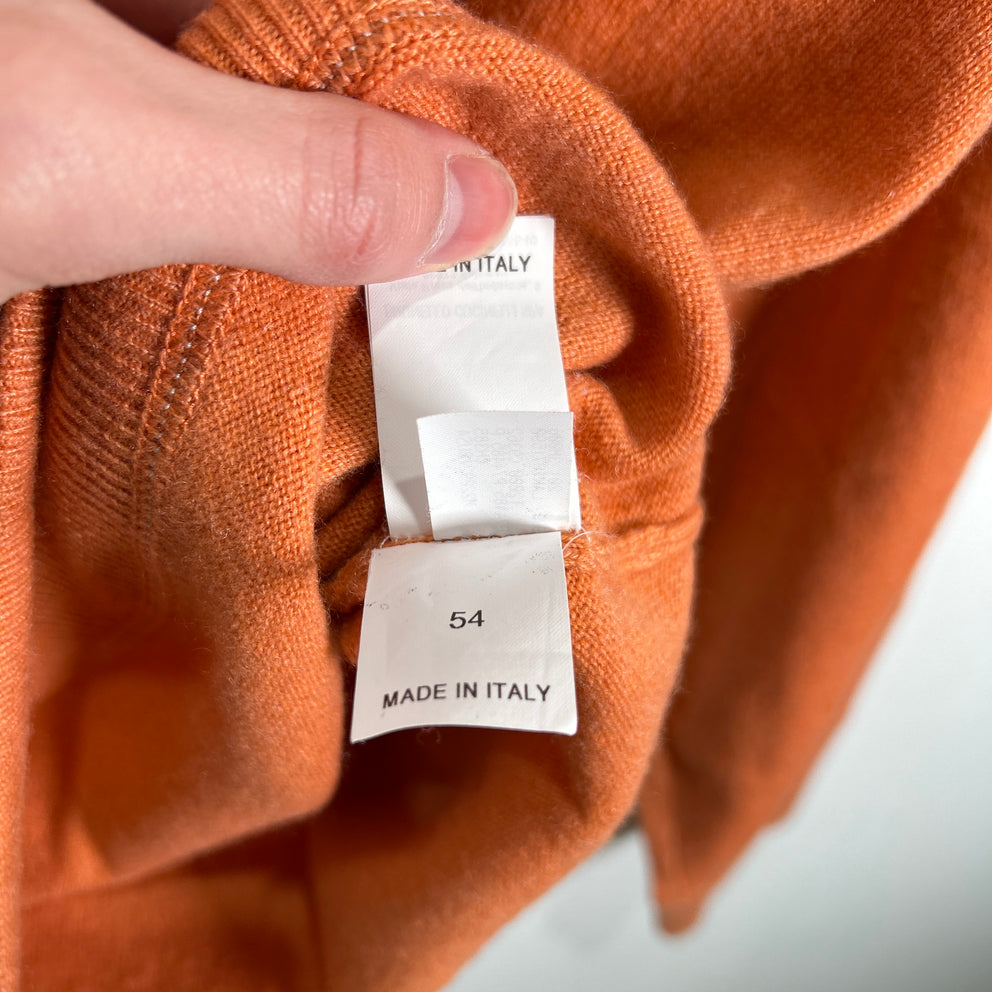 Brunello Cucinelli Orange Cashmere Knit Sweater