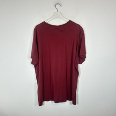 Amiri Burgundy/White Logo T-Shirt Size XL