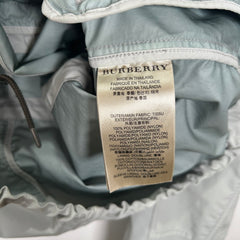 Burberry Brit Teal Rain Button-Up Jacket Size Medium
