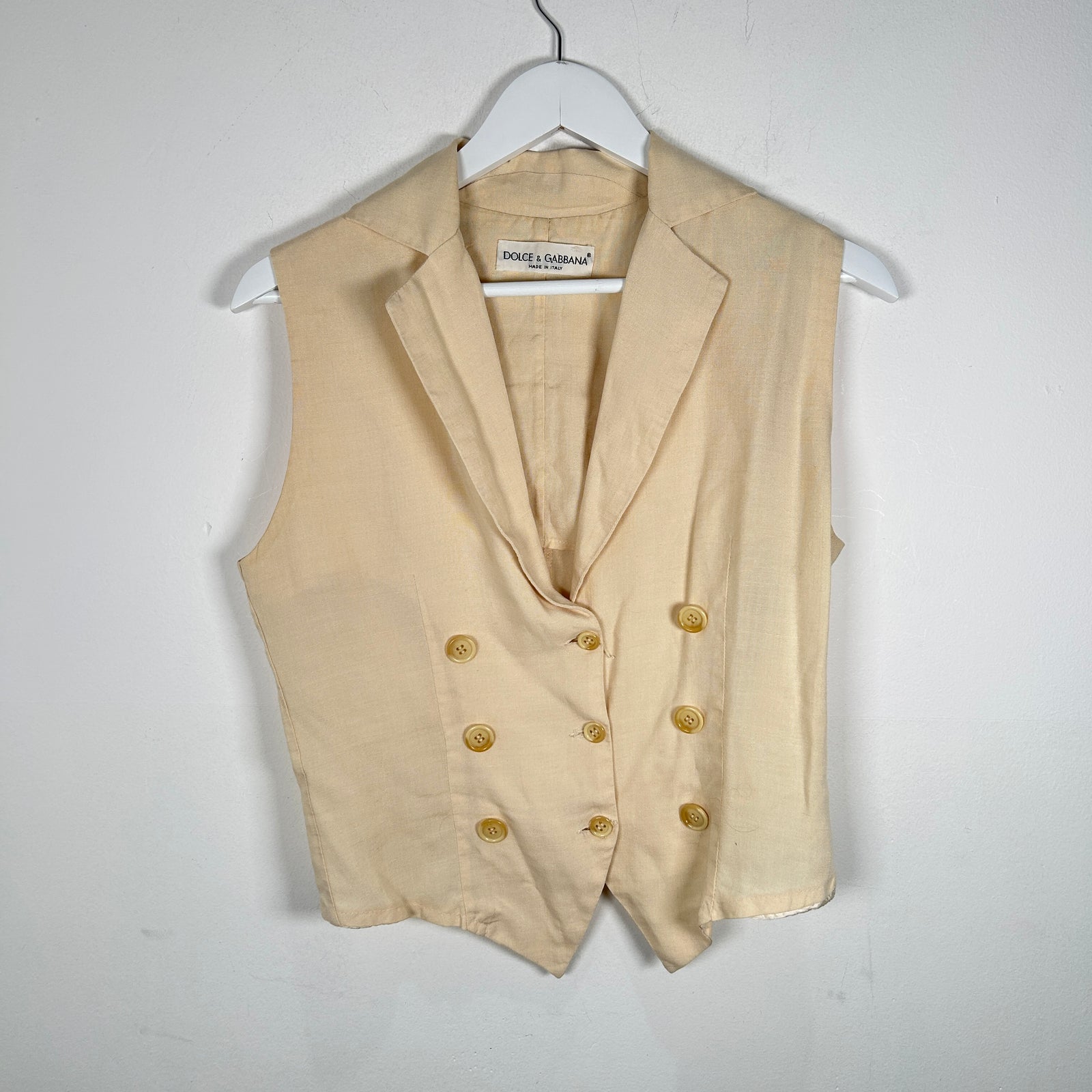 Dolce Gabbana Linen Vest Size S