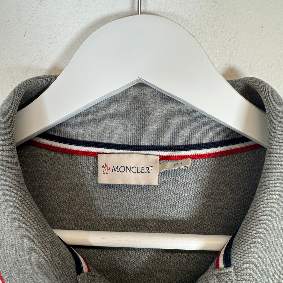 Moncler Grey Maglia Longsleeve Polo Size L