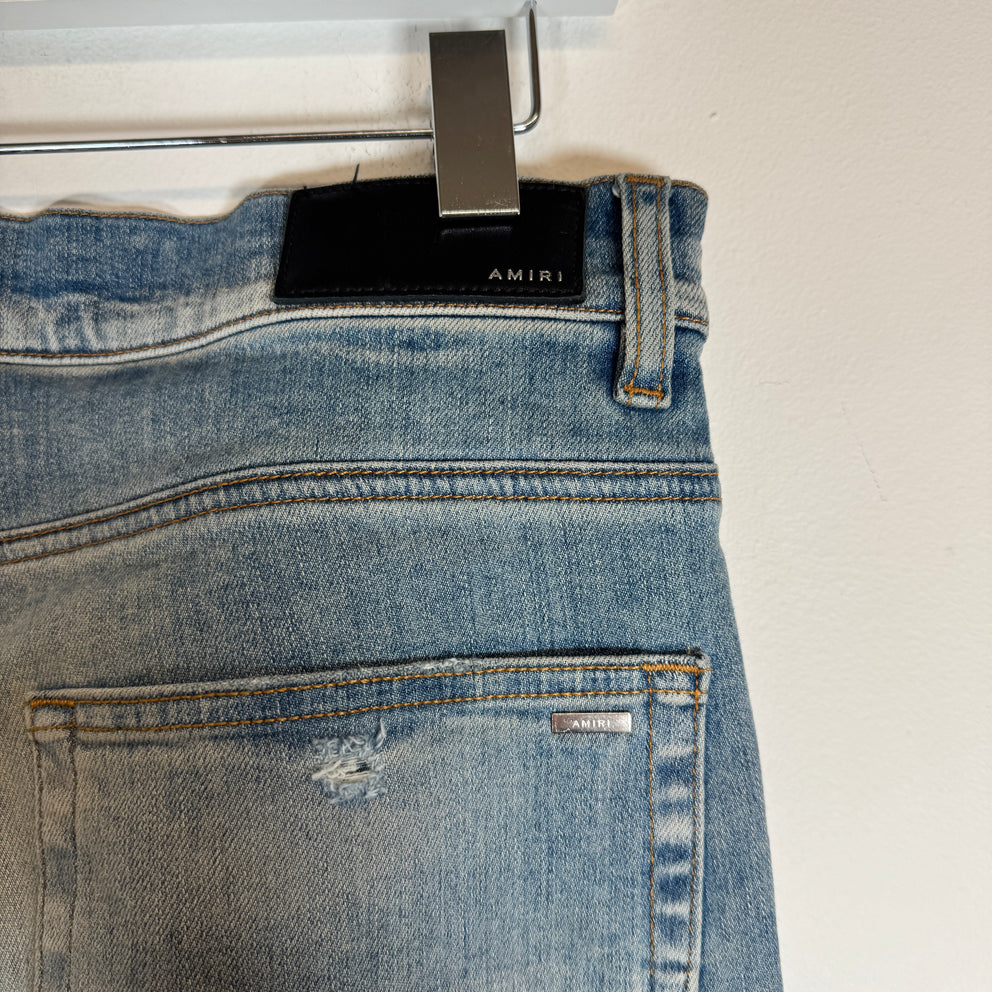 Amiri Bandana Paisley Star Patch Jeans Size 34