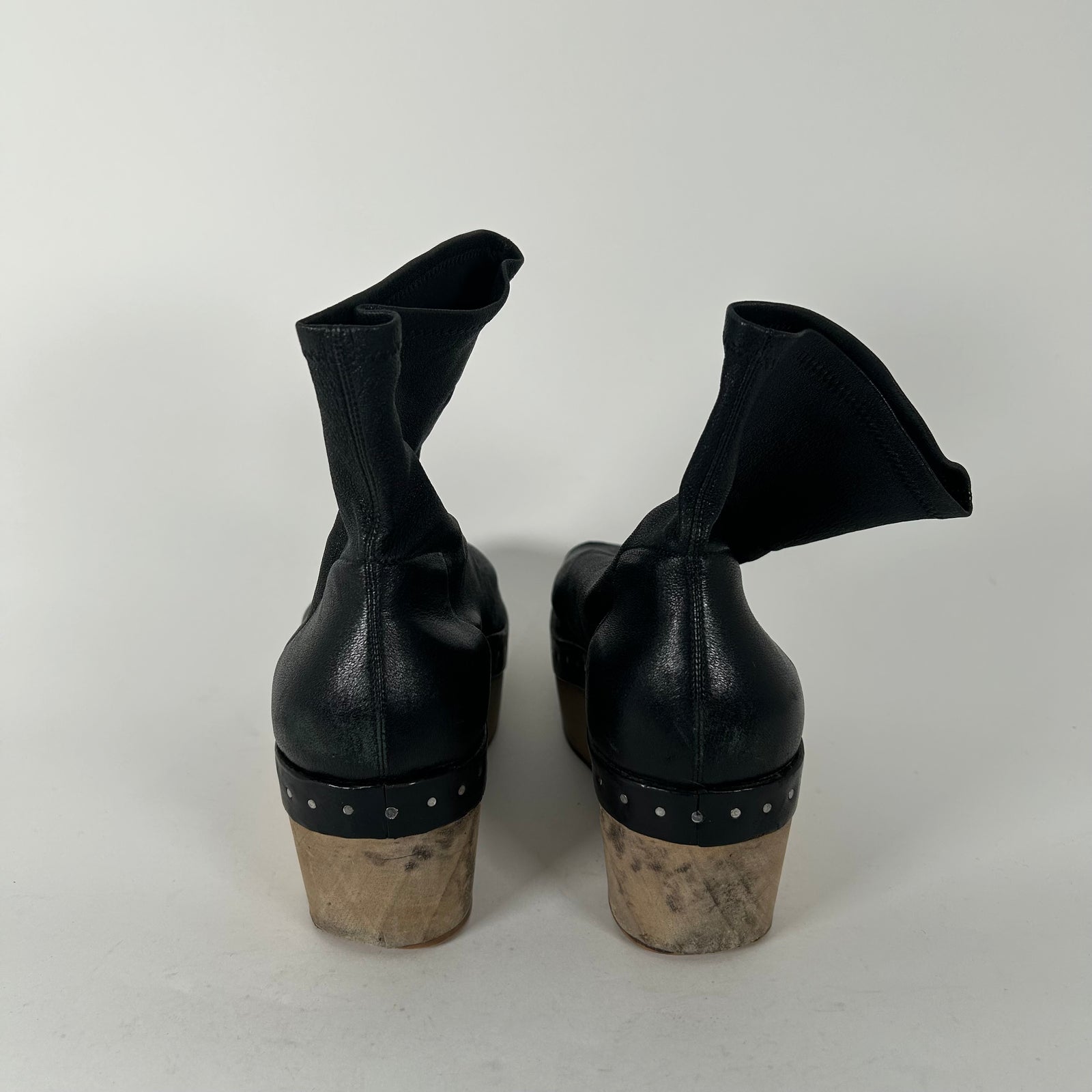 Rick Owens Wedge Toe Peak Booties Size 40