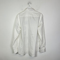 Burberry White Cheetah Button Up Shirt Size L