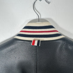 Thom Browne Deerskin Leather Varsity Jacket Size 1