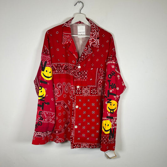 Readymade Red Bandana Longsleeve 'Sleeping Shirt' Size 4