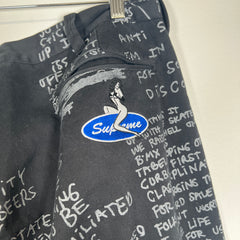 Supreme Scribble Black Pants Size 34