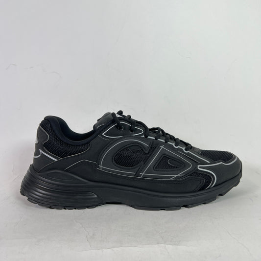 Dior B30 Triple Black Technical Mesh Sneaker Size 46