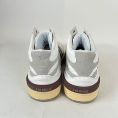 Lanvin x A Ma Maniere White/Maroon Clay High-Top Sneaker Size 44