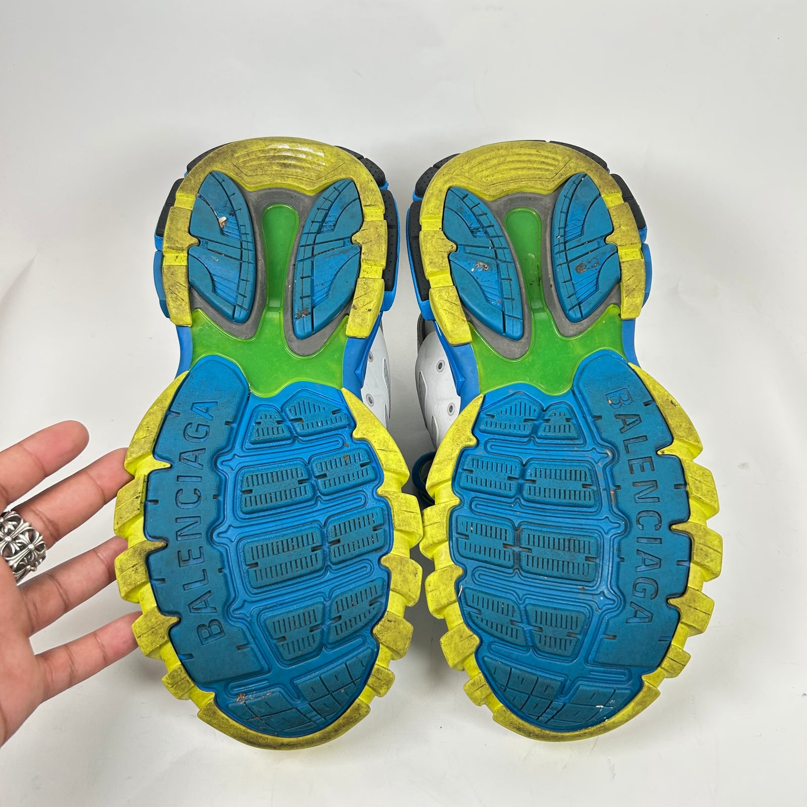 Balenciaga Blue/Green Track Sneaker Size 42