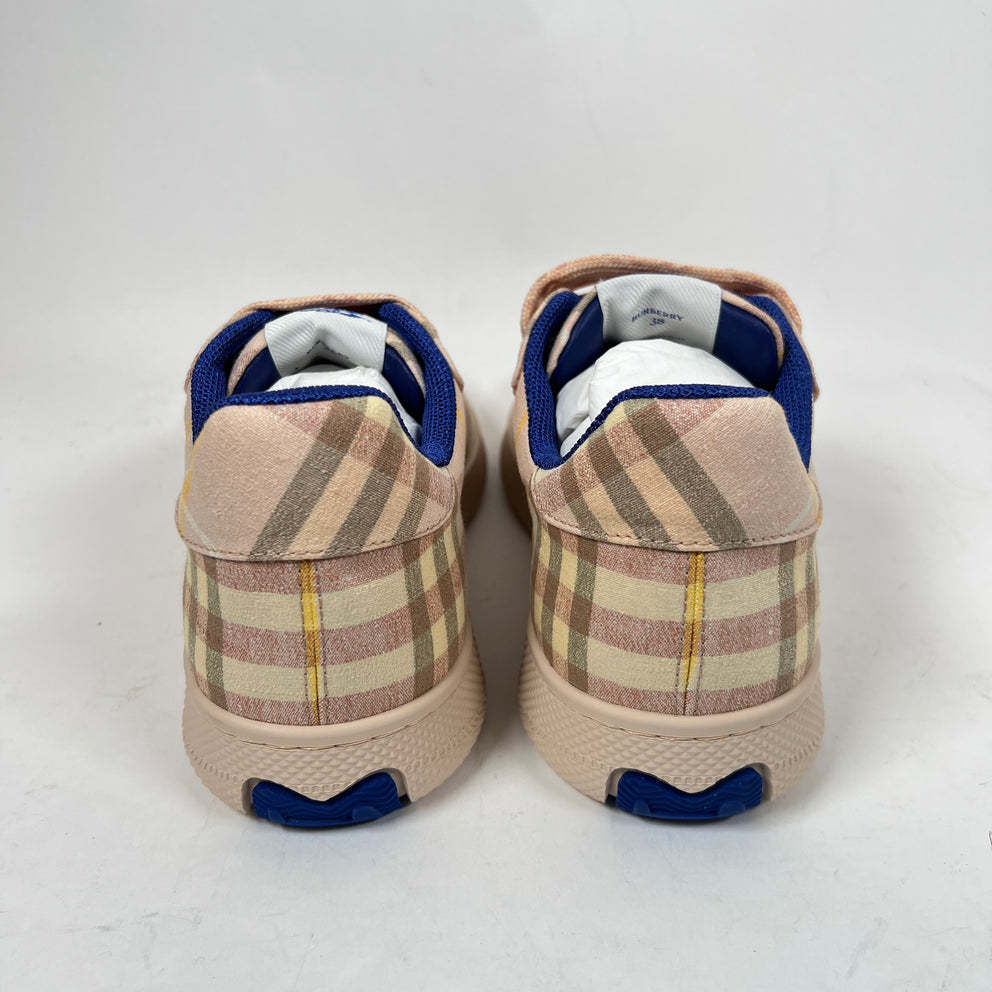 Burberry Pink Check Terrace Sneaker Size 38