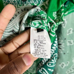 Kapital Green Bandana Patchwork Butt-Up Shirt Size 4