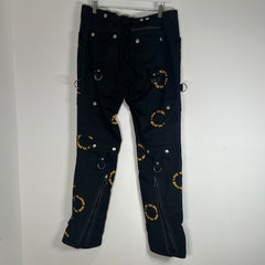Vlone Yellow Logo Bondage Pants Size XL