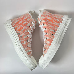 Dior B23 Orange Oblique High-Top Sneaker Size 43