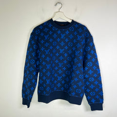 Louis Vuitton Blue Monogram Jacquard Sweater